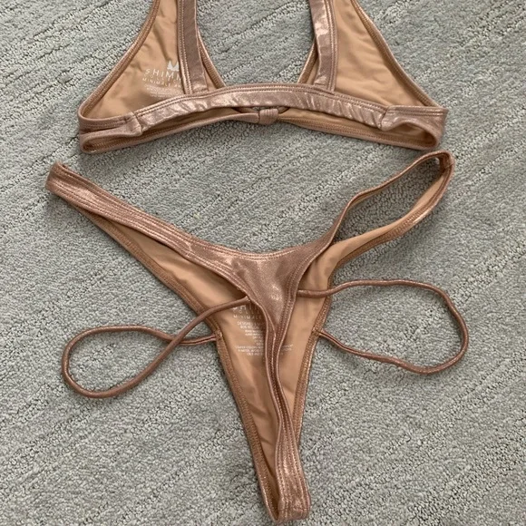 Minimale Animale Pink Sand Shimmer Bikini Set, S - Picture 8 of 11